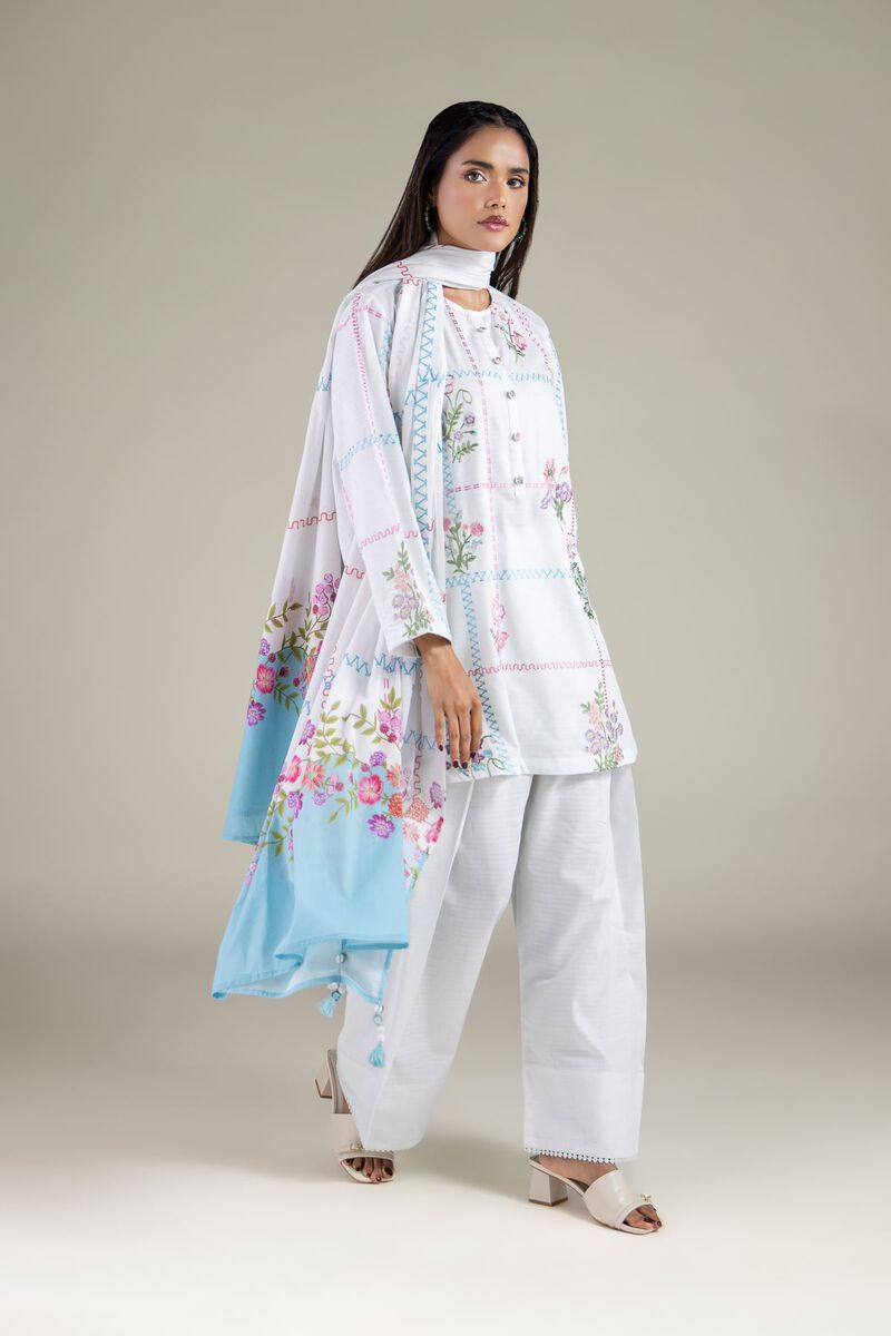 Embroidered | Cotton Dobby |  Buttoned Floral Kurta | USD 40.00