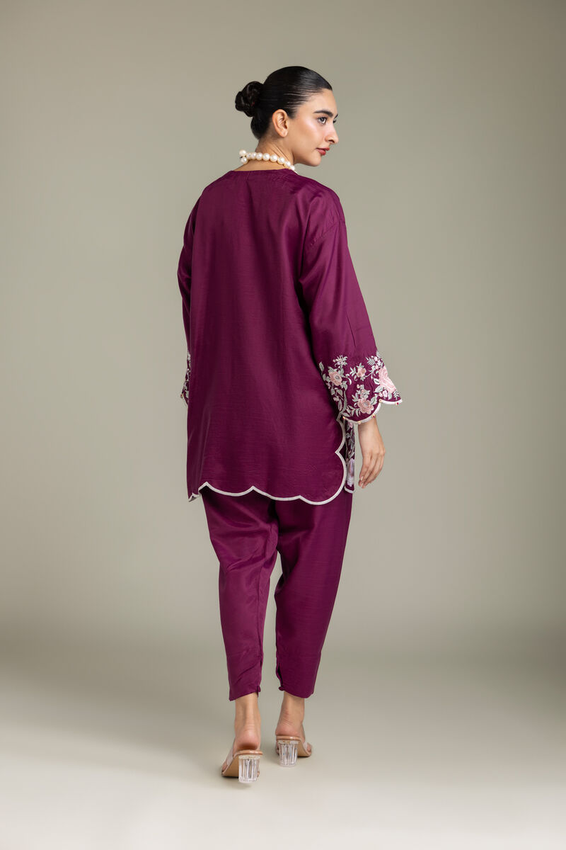 Embroidered | Raw Silk | Short Embroidered Kurta | USD 70.00