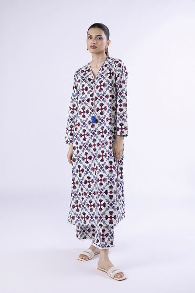 Printed | Crosshatch Poplin | Pants | USD 15.00