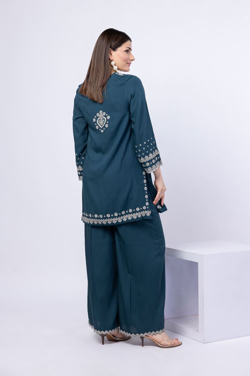 Embroidered | Crosshatch Raw Silk | Kurta | USD 25.00