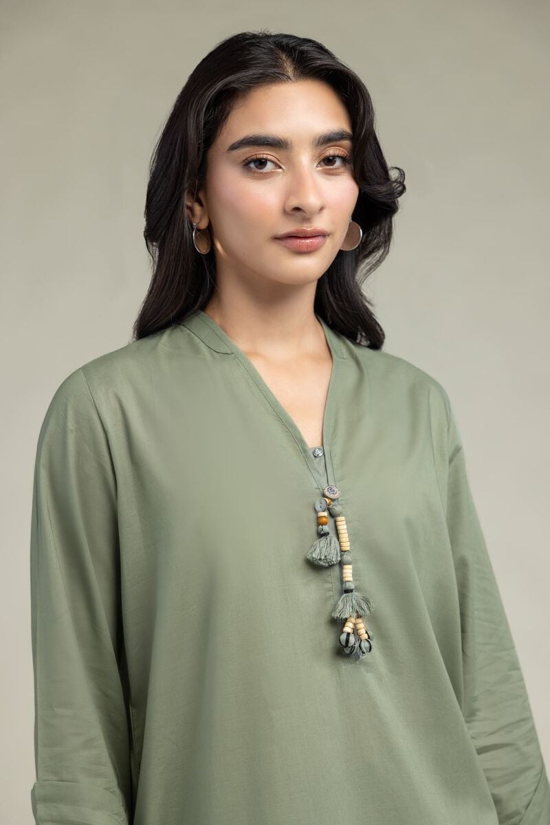 Cambric | Long V-Neck Kurta | USD 55.00