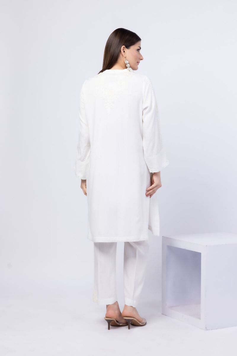Embroidered | Crosshatch Raw Silk | Kurta | USD 22.50