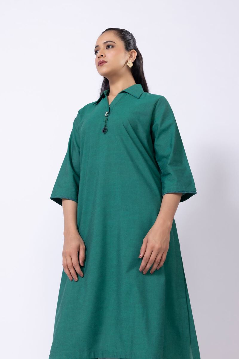 Dyed | Chambray | Kurta | USD 9.00