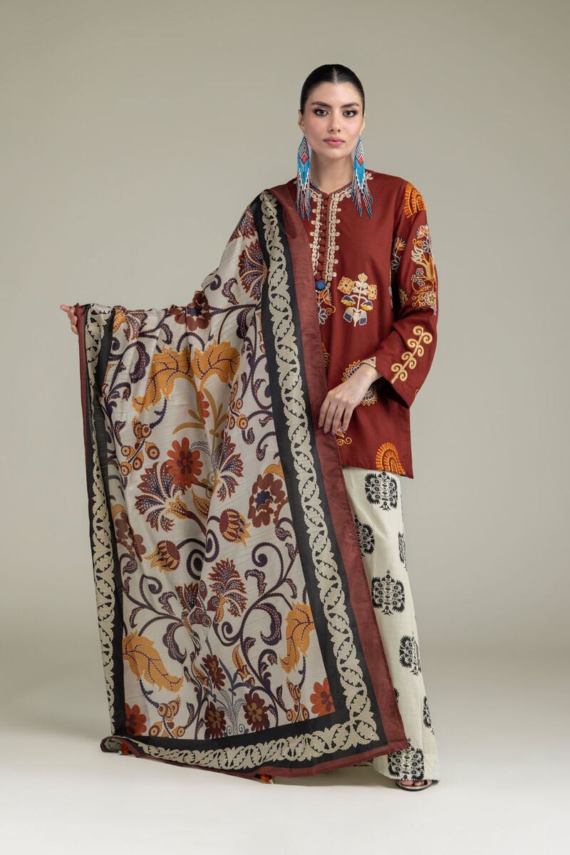 Embroidered | Polyester Silk | Floral Silk Dupatta | USD 30.00