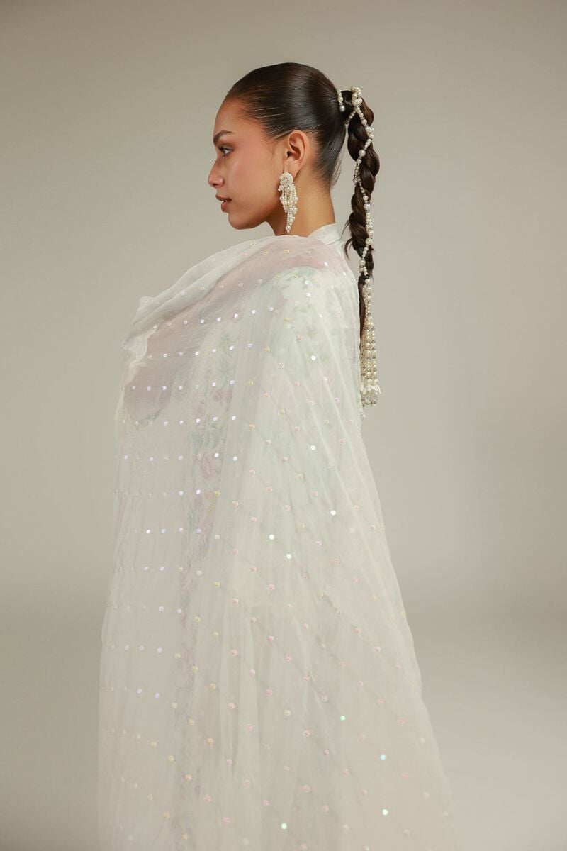 Embroidered | Chiffon | Lace-Up Summer Dupatta | USD 45.00