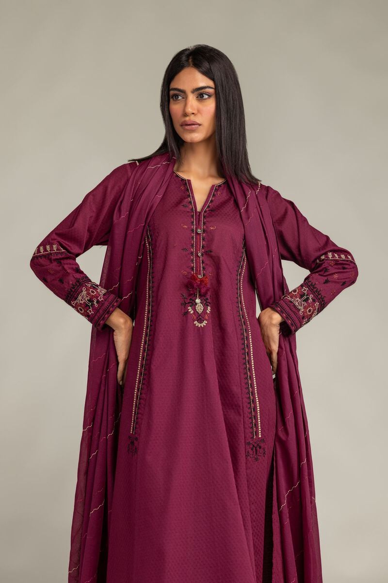 Embroidered | Cotton Dobby | Longline Cotton Kurta | USD 45.00