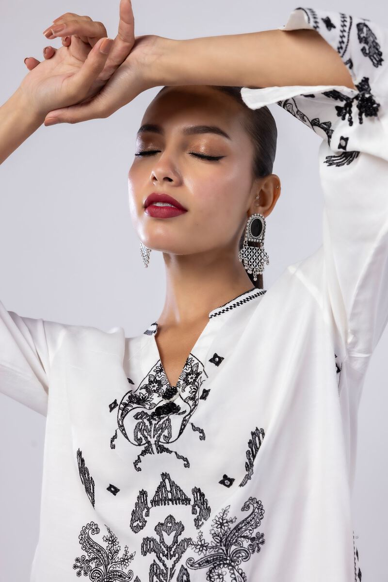 Embroidered | Russian Raw Silk | Kurta | USD 25.00