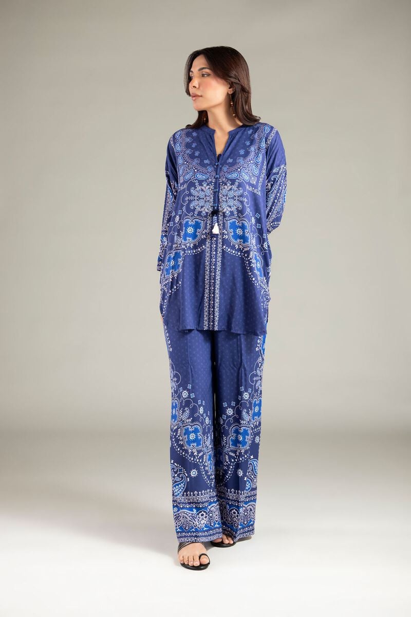 Printed | Viscose | Paisley Band-Collar Kurta | USD 35.00