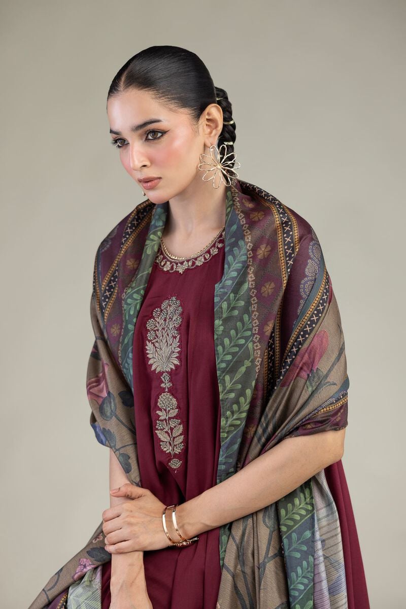 Printed | Polyester Silk | Silk Floral Dupatta | USD 30.00