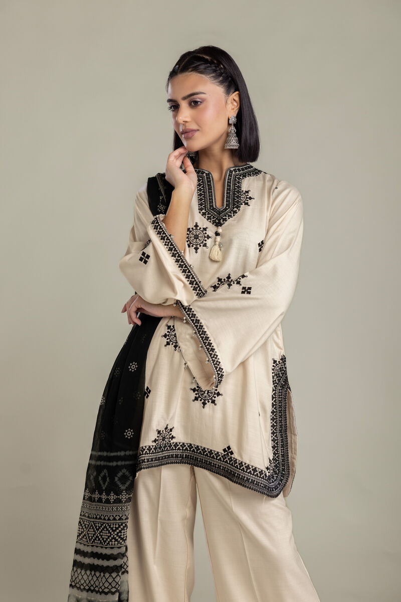 Embroidered | Raw Silk | Silk 3-Piece Tailored | USD 105.00