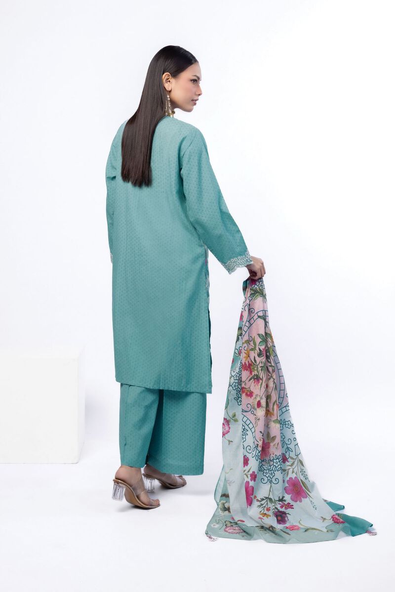 Embroidered | Cotton Dobby | Tailored 3 Piece | USD 75.00
