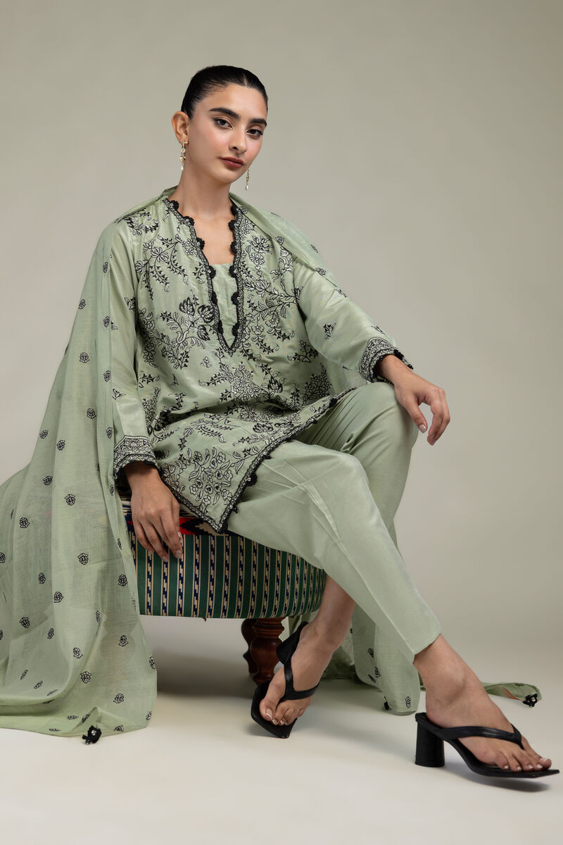 Cotton Net | Floral Cotton Dupatta | USD 35.00