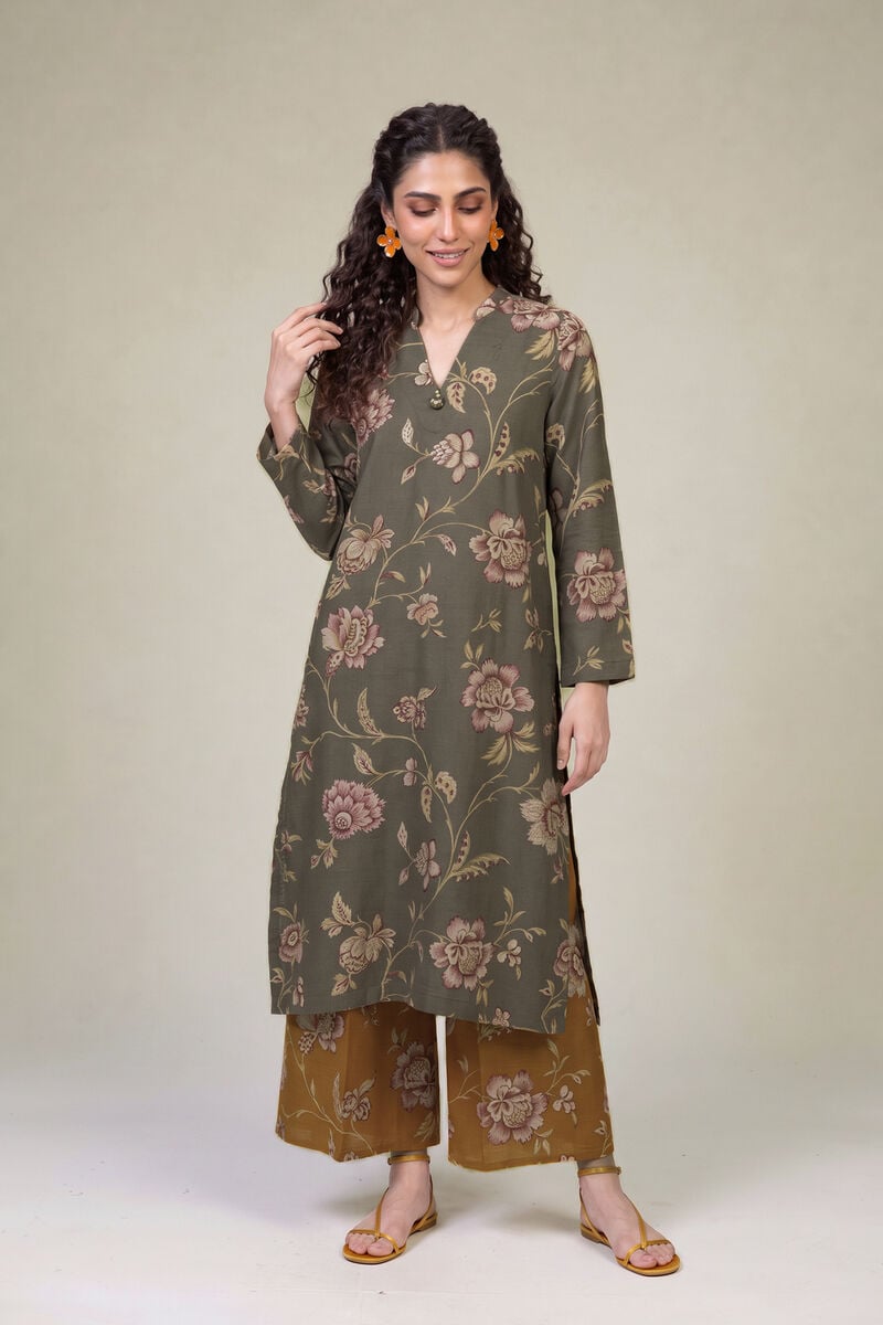Printed | Light Khaddar | Mustard Printed Pants | USD 30.00