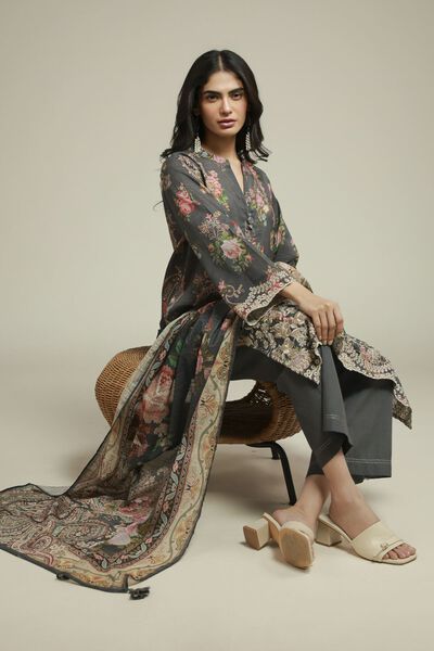 Embroidered | Mesuri | Embroidered Tailored 3-Piece | USD 70.00