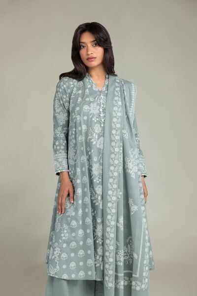 Cambric | Gray Longline Kurta | USD 45.00