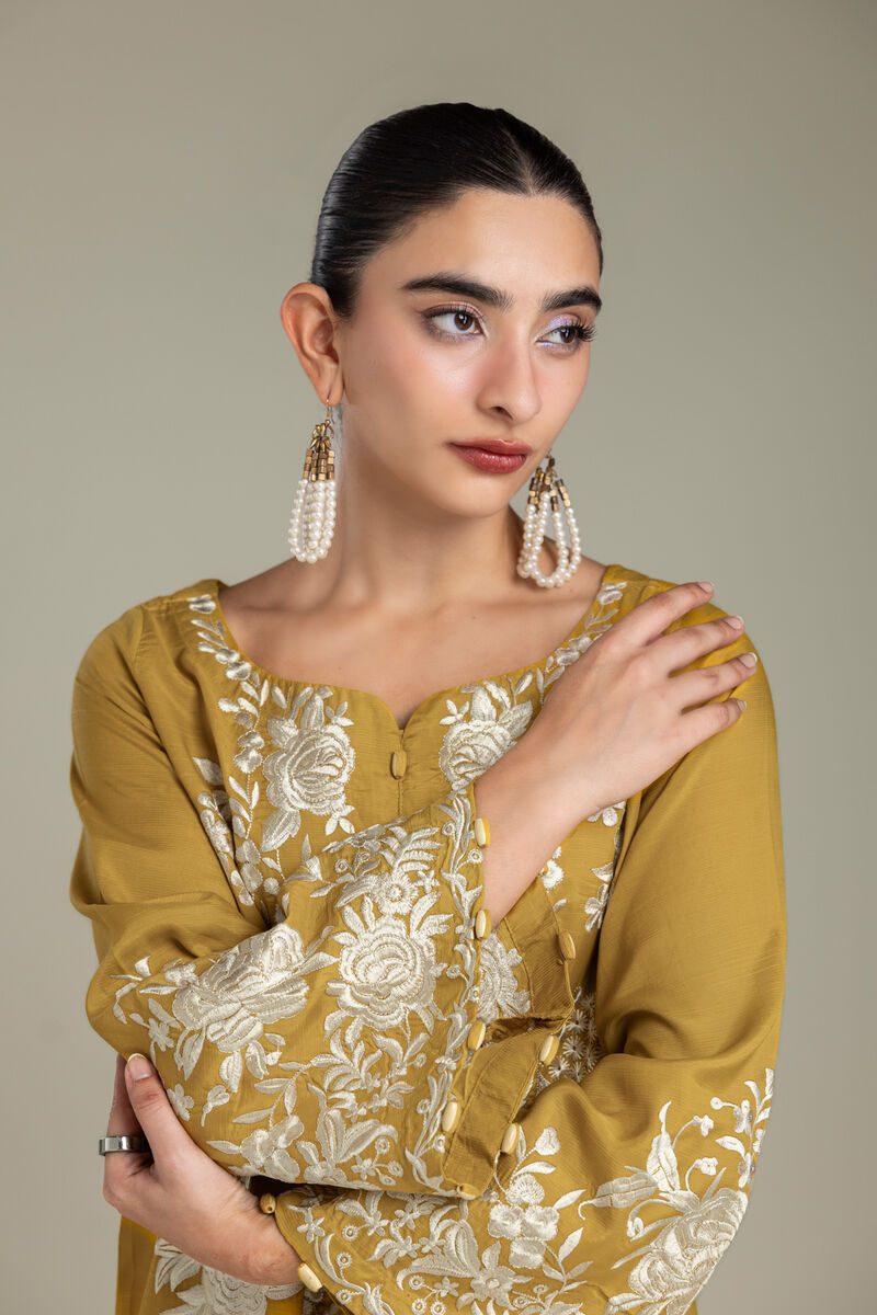 Embroidered | Raw Silk | Longline Silk Kurta | USD 85.00