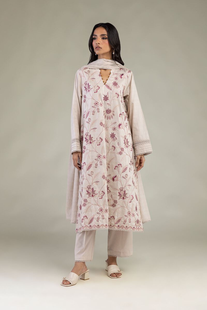 Embroidered | Messuri Dobby | Floral Tailored 3-Piece | USD 85.00