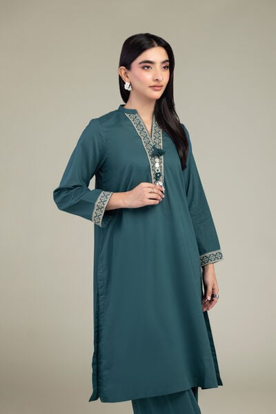 Embroidered | Cambric | V-Neck Cambric Kurta | USD 35.00