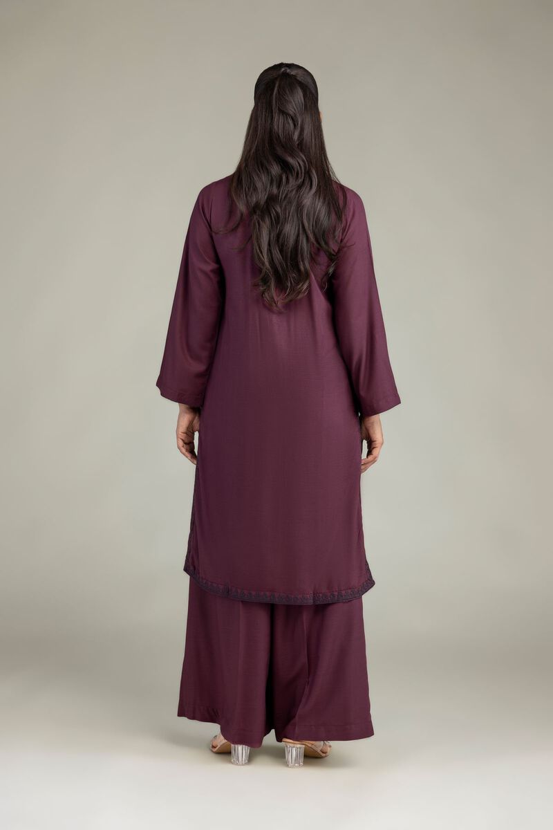 Dyed | Raw Silk | Purple Silk Kurta | USD 35.00
