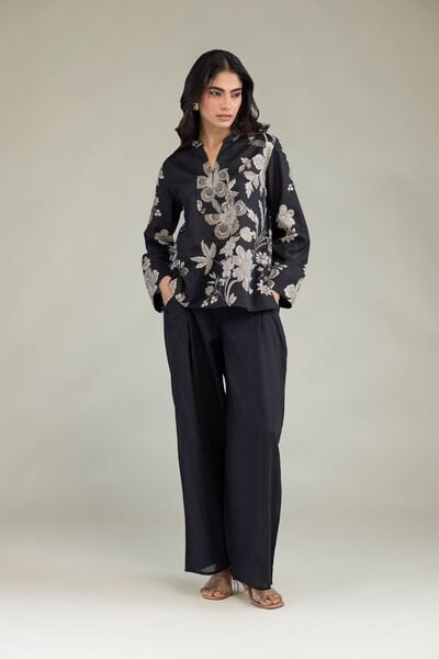 Printed | Cambric | Black Cambric Trousers | USD 30.00