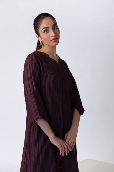 Dyed | Ripple Crinkle | Kurta | USD 25.00