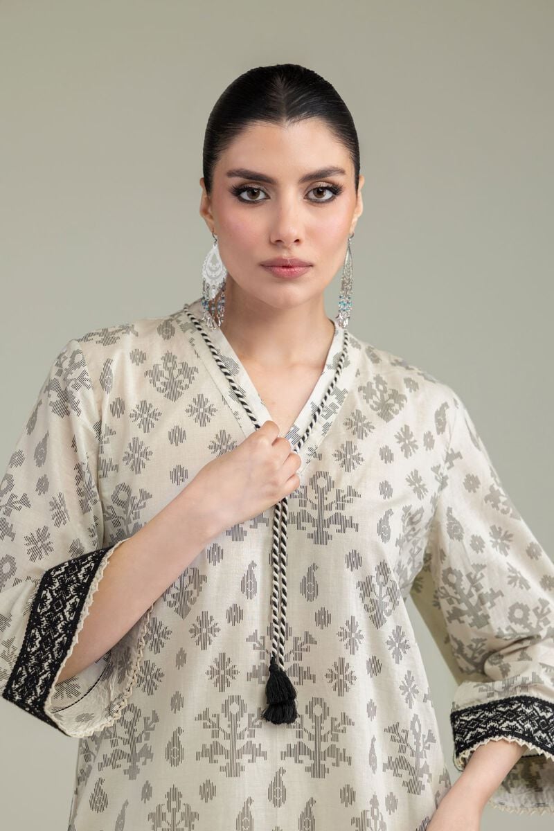 Embroidered | Lawn | Lawn V-Neck Kurta | USD 40.00