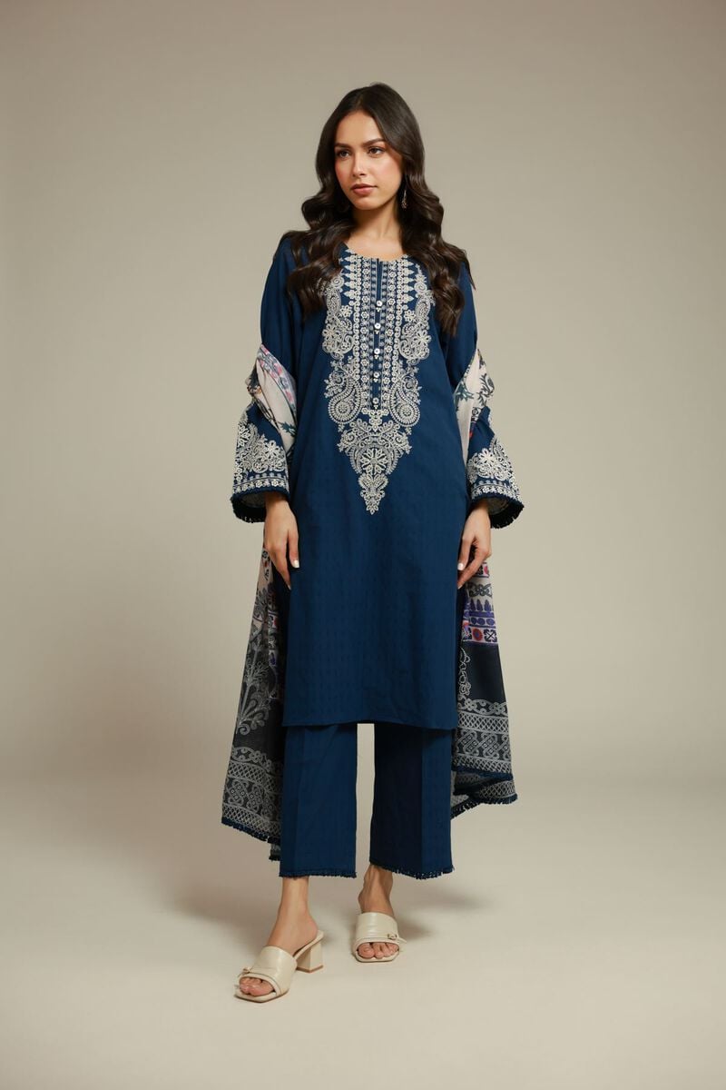 Embroidered | Dobby | Tailored 3-Piece Set | USD 80.00