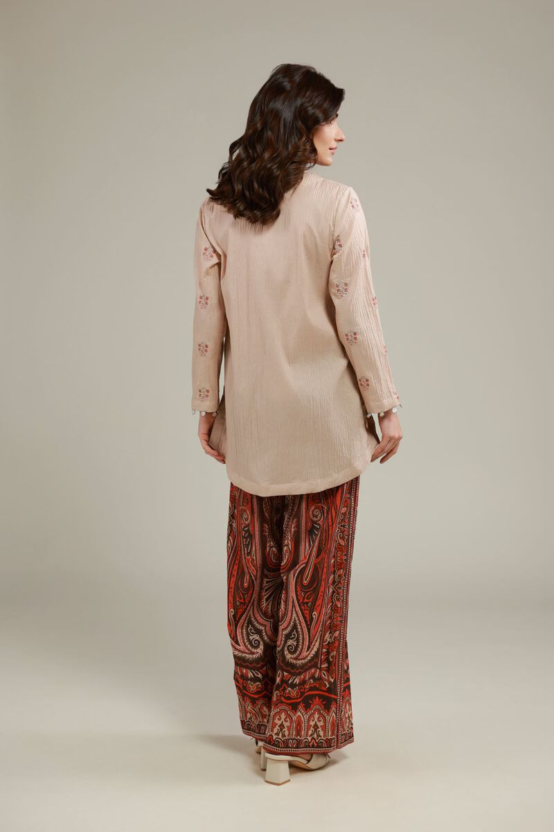 Embroidered | Cotton Crinkle | Floral Crinkled Kurta | USD 35.00