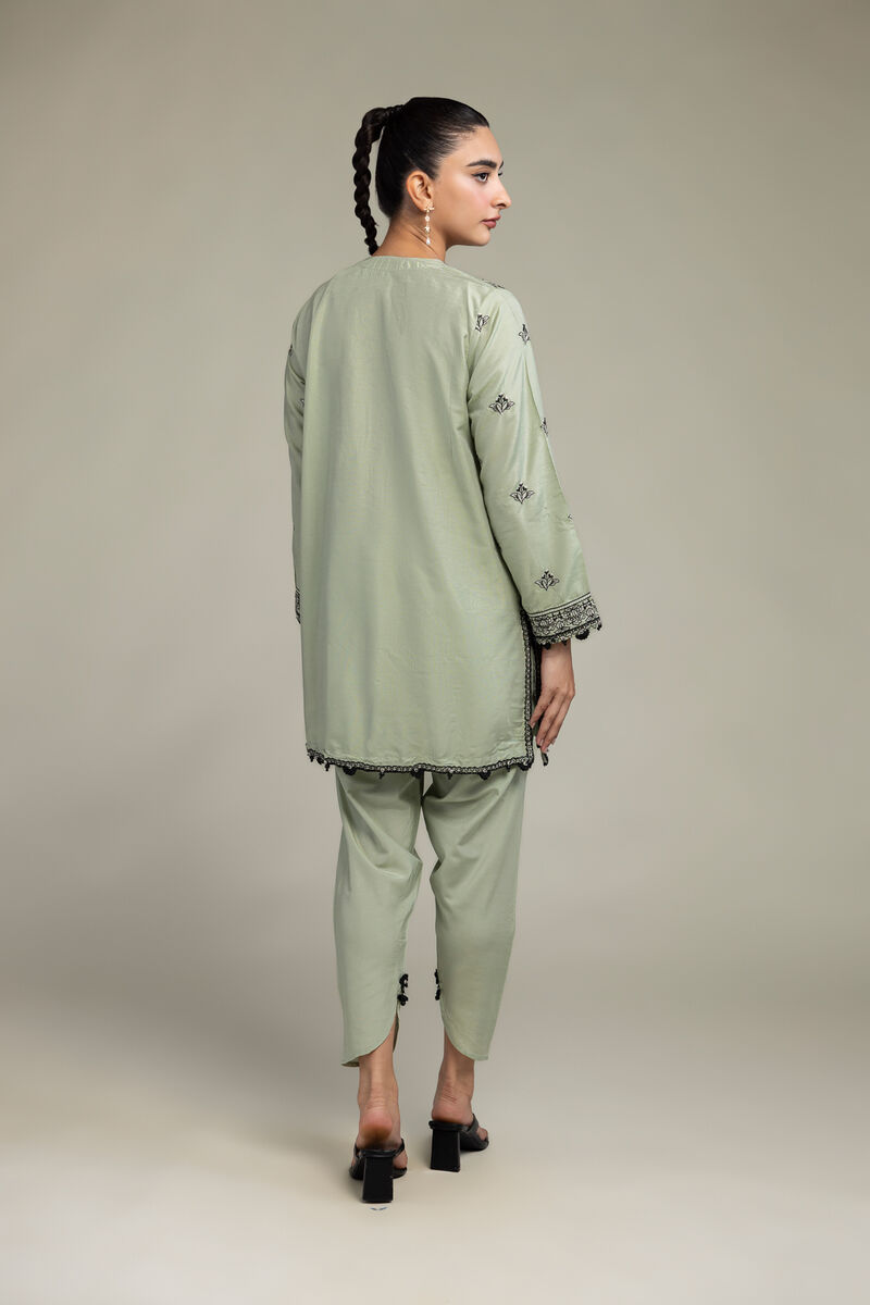 Raw Silk | Floral Silk Kurta | USD 70.00