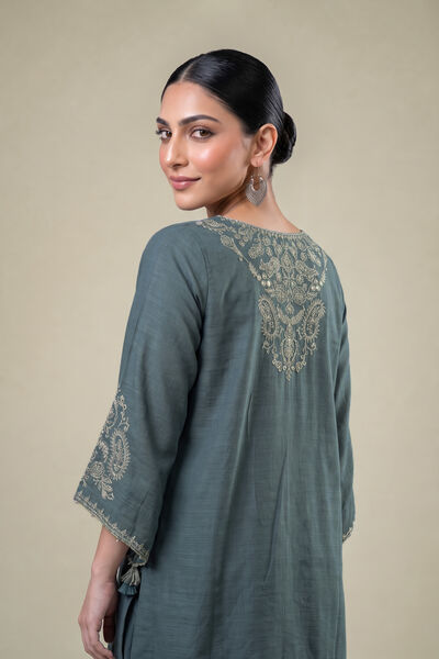 Embroidered | Light Khaddar | Short Embroidered Kurta | USD 45.00