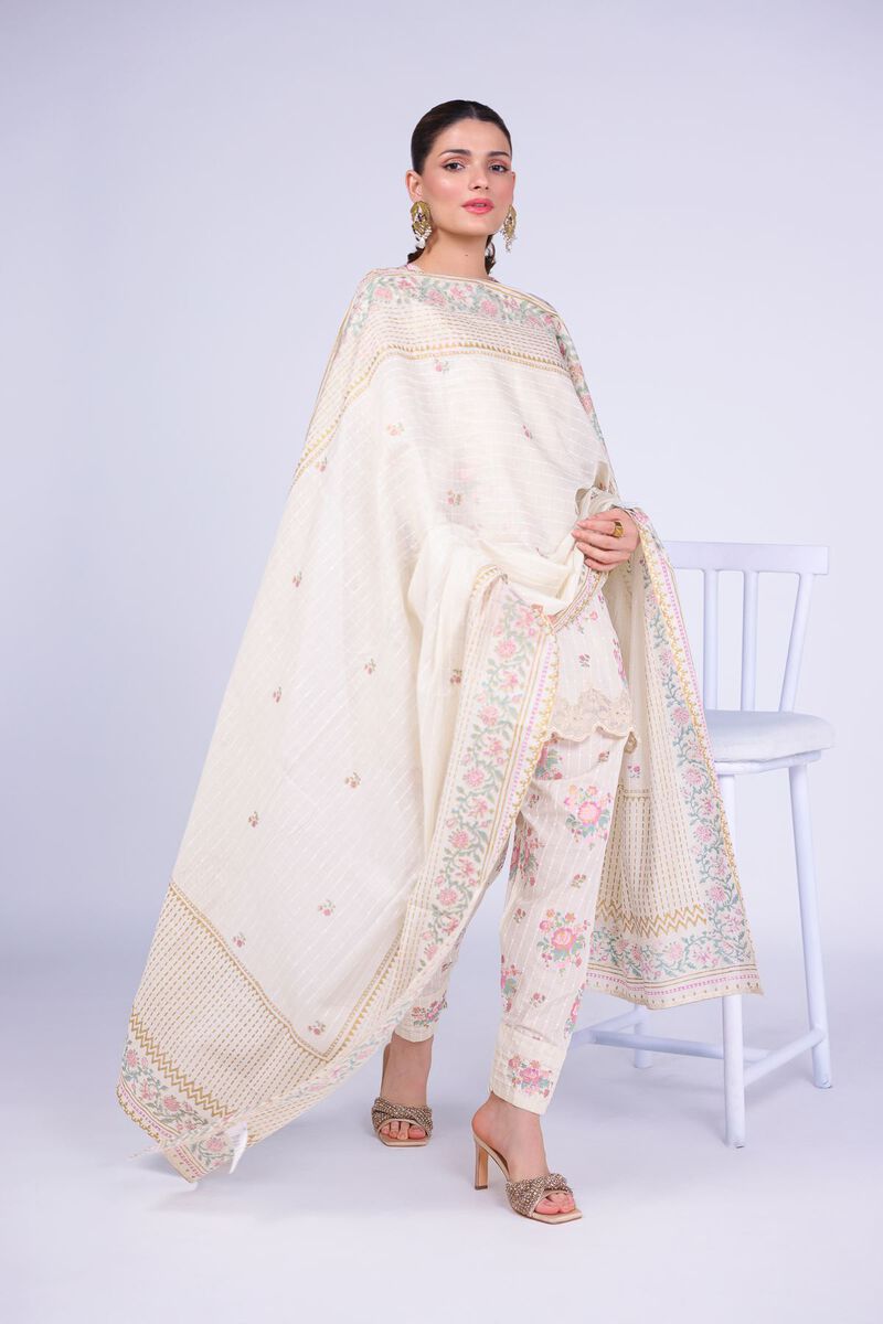 Printed | Cotton Net | Dupatta | USD 33.00