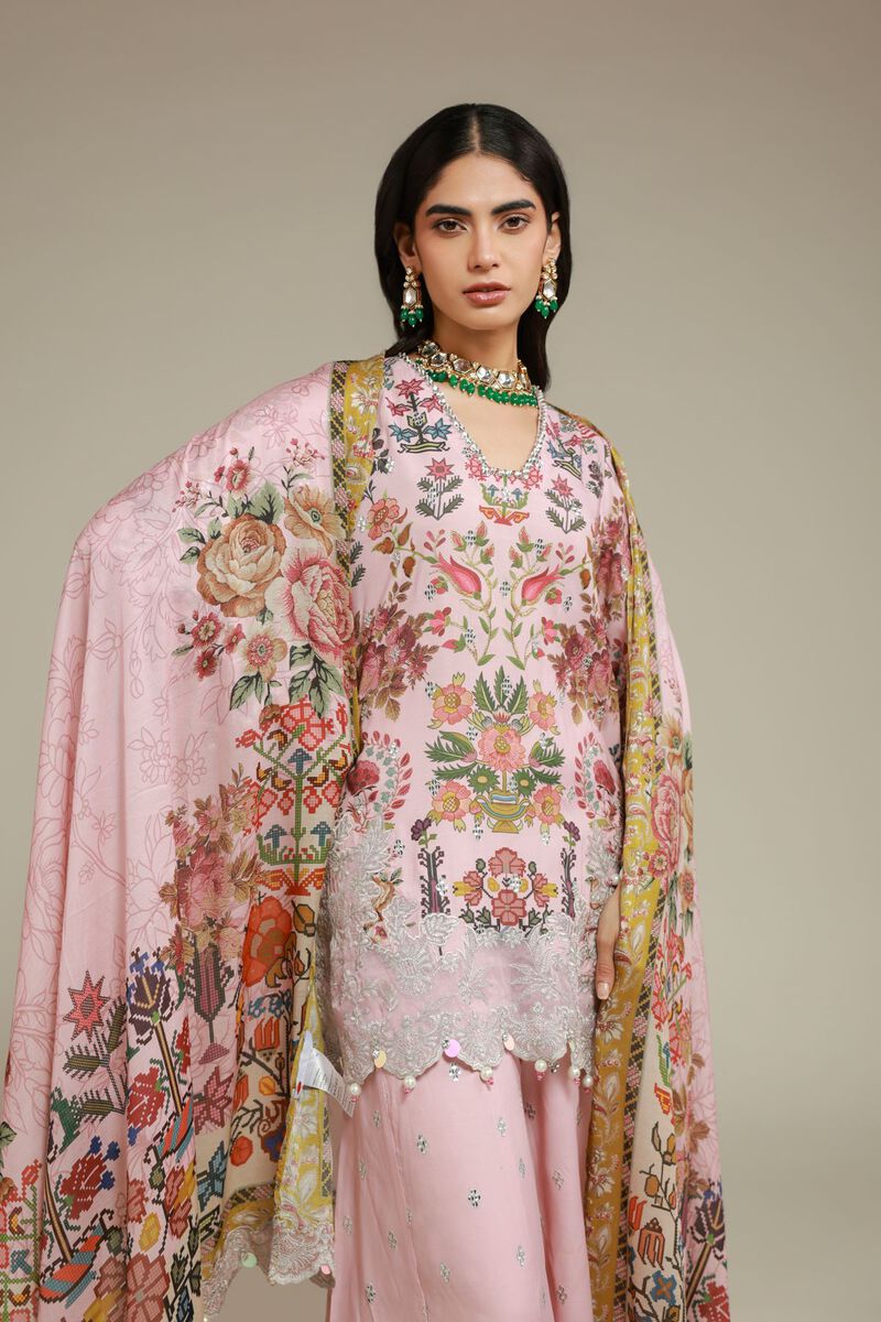 Embroidered | Raw Silk | 3 Piece Co-ord Set | USD 145.00