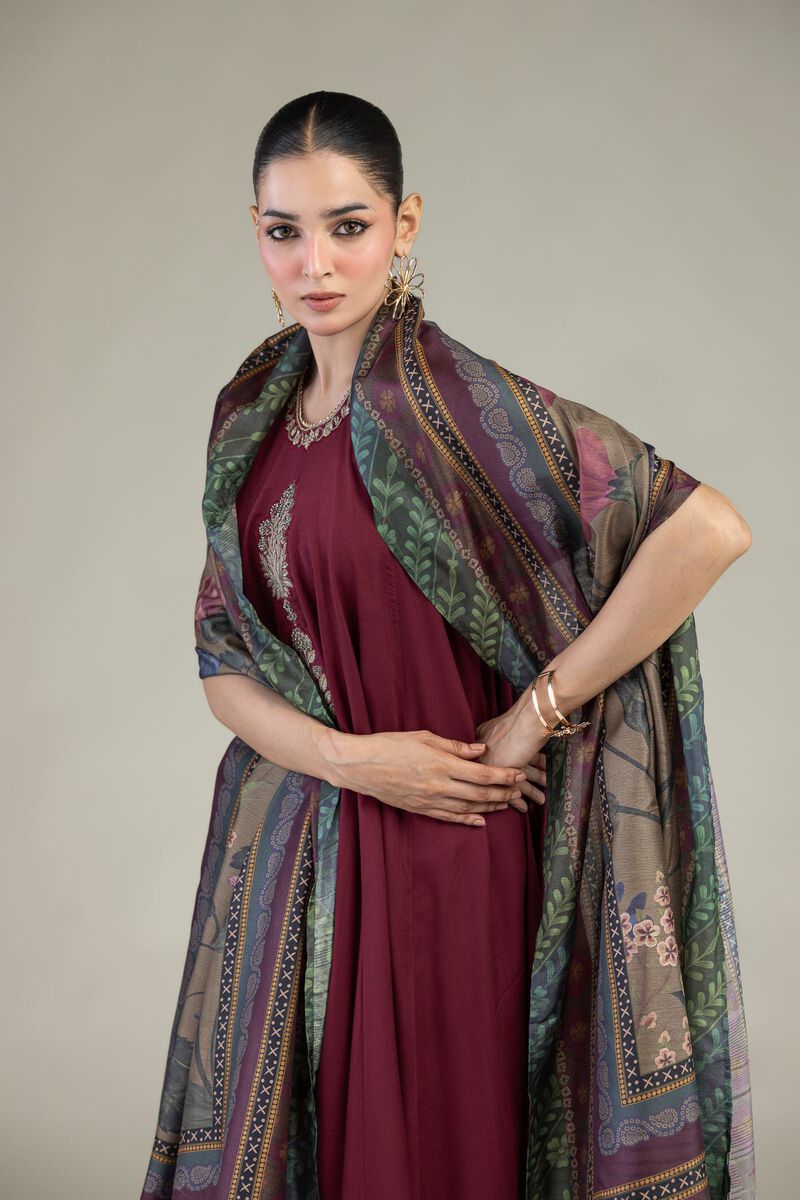 Printed | Polyester Silk | Silk Floral Dupatta | USD 30.00