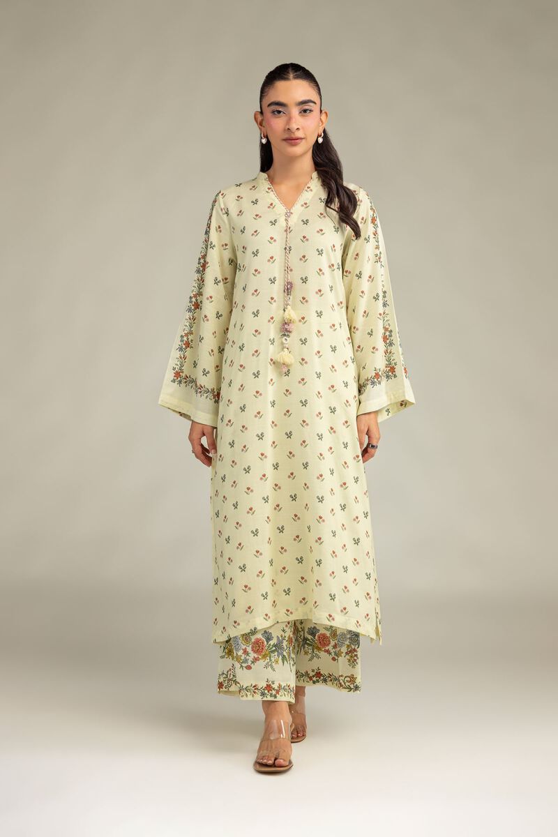Printed | Raw Silk | Floral Silk Pants | USD 35.00