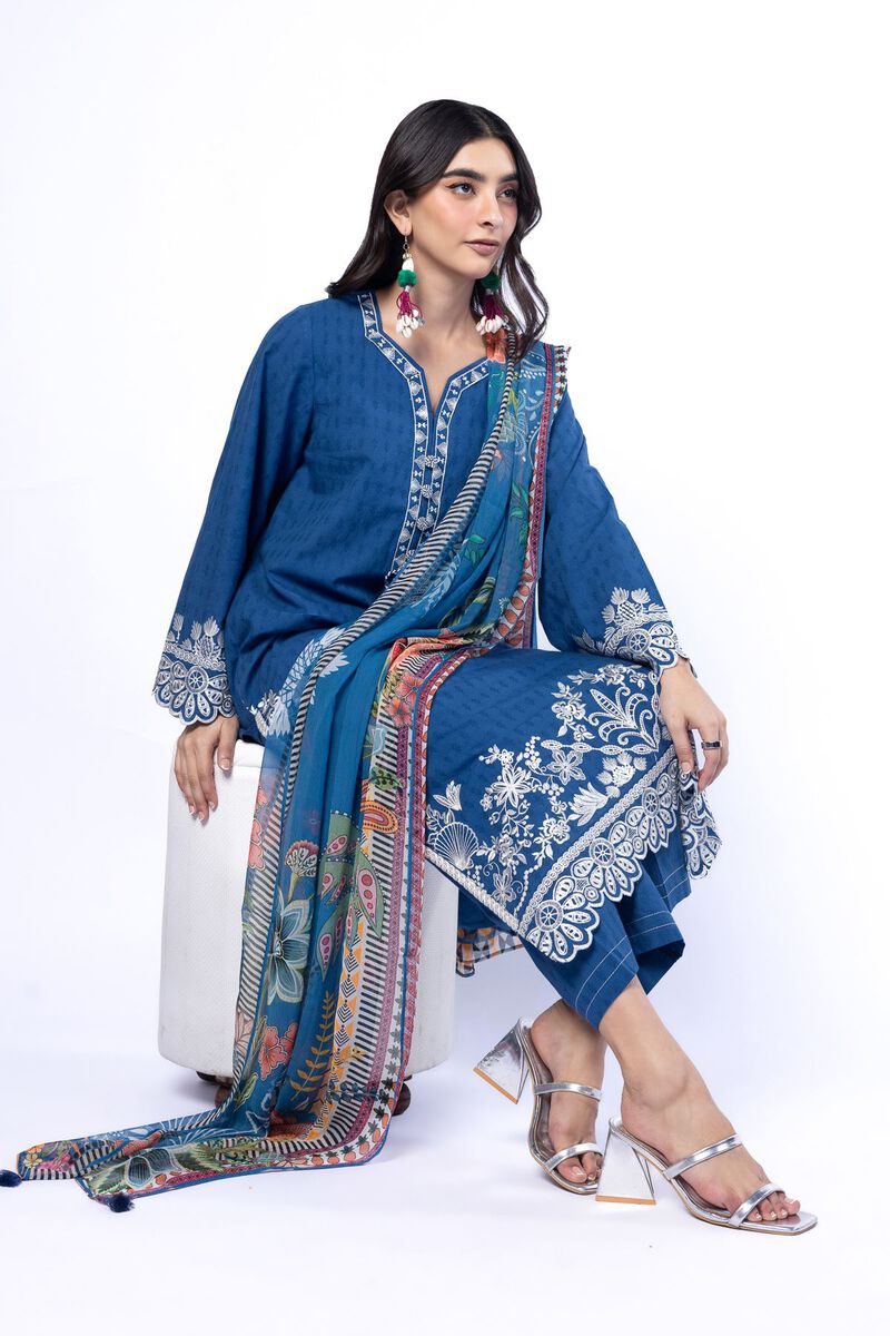 Embroidered | Cotton Dobby | Tailored 3 Piece | USD 75.00