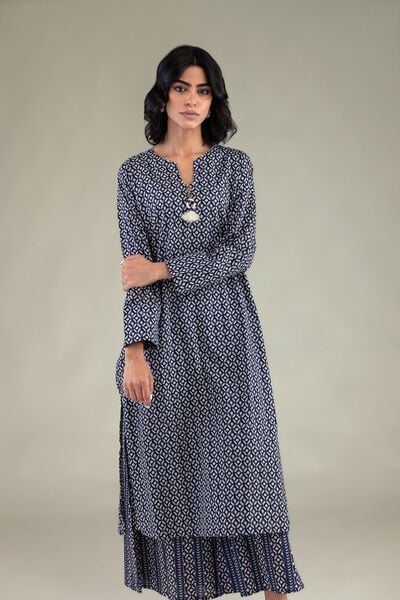Printed | Cambric | Printed Longline Kurta | USD 35.00