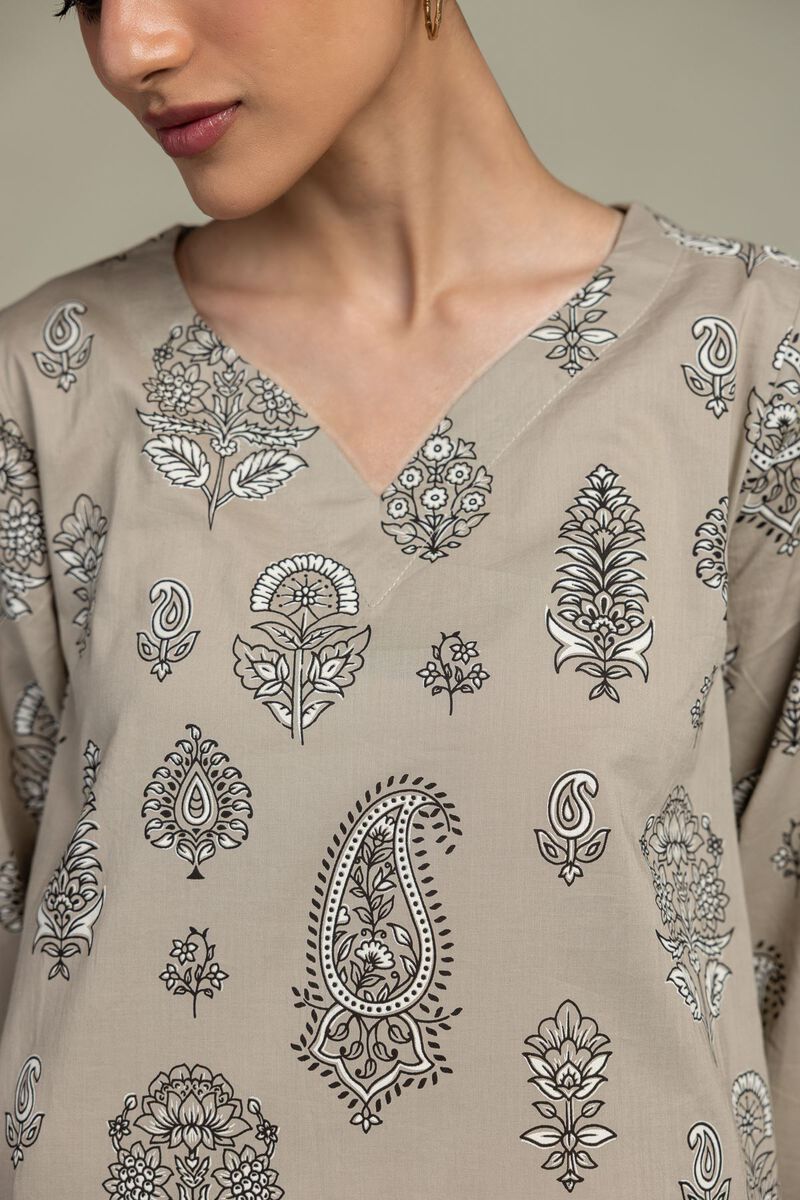 Printed | Cambric | Paisley Floral Kurta | USD 40.00