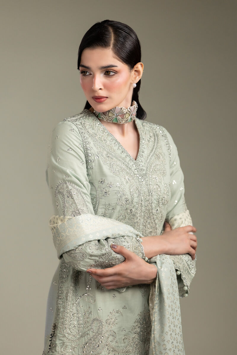 Embroidered | Raw Silk | 3-Piece Co-ord Set | USD 210.00