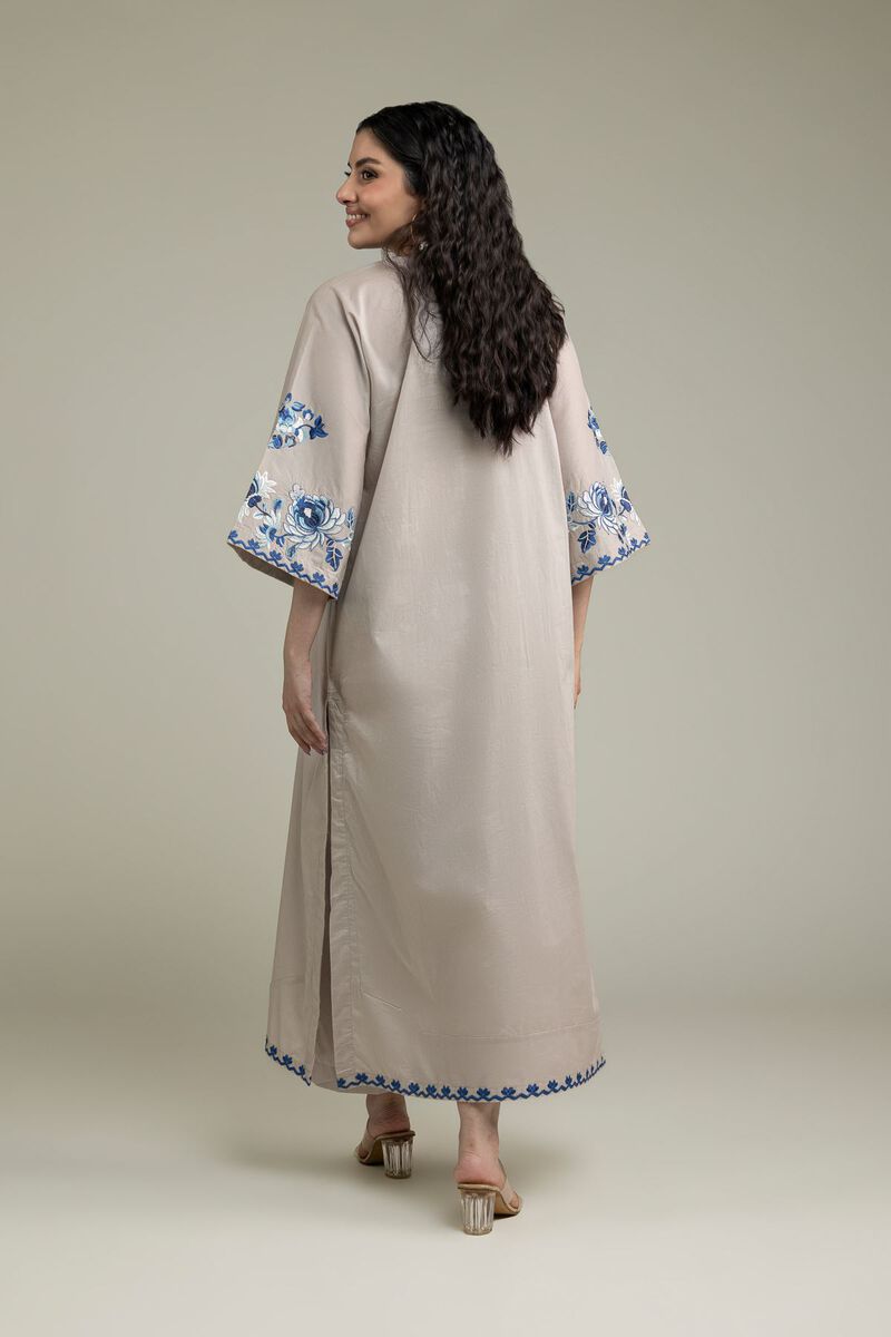 Embroidered | Cambric | Long Floral Kurta | USD 40.00