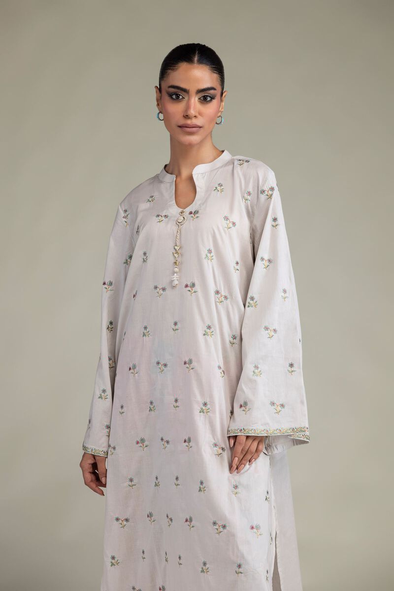 Embroidered | Cambric | Tailored 2-Piece Set | USD 55.00