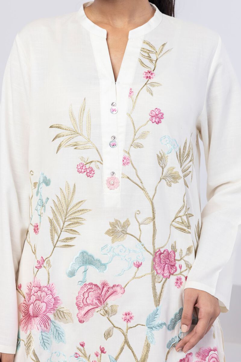 Embroidered | Dull Raw Silk | Kurta | USD 40.00