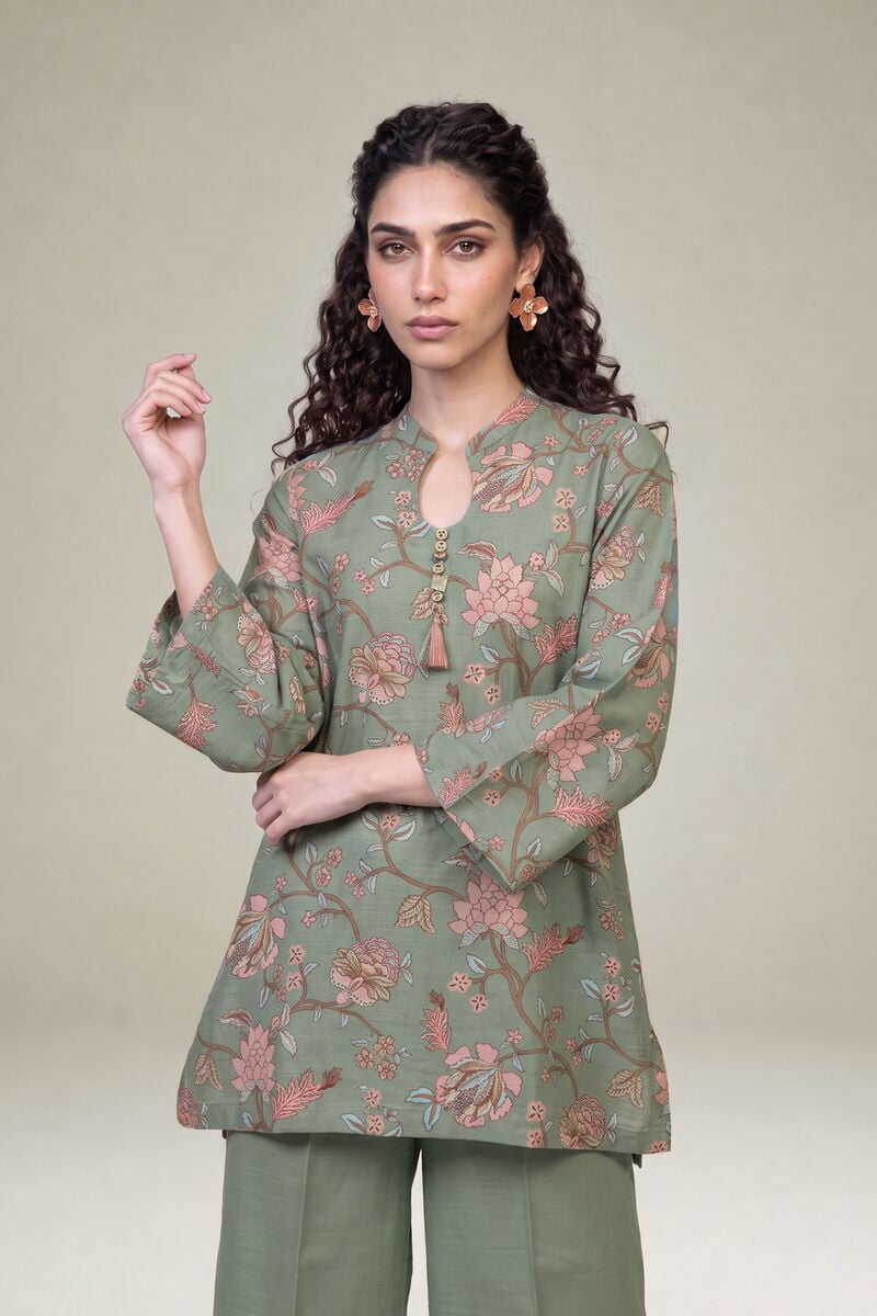 Printed | Light Khaddar | Short Khaddar Kurta | USD 35.00
