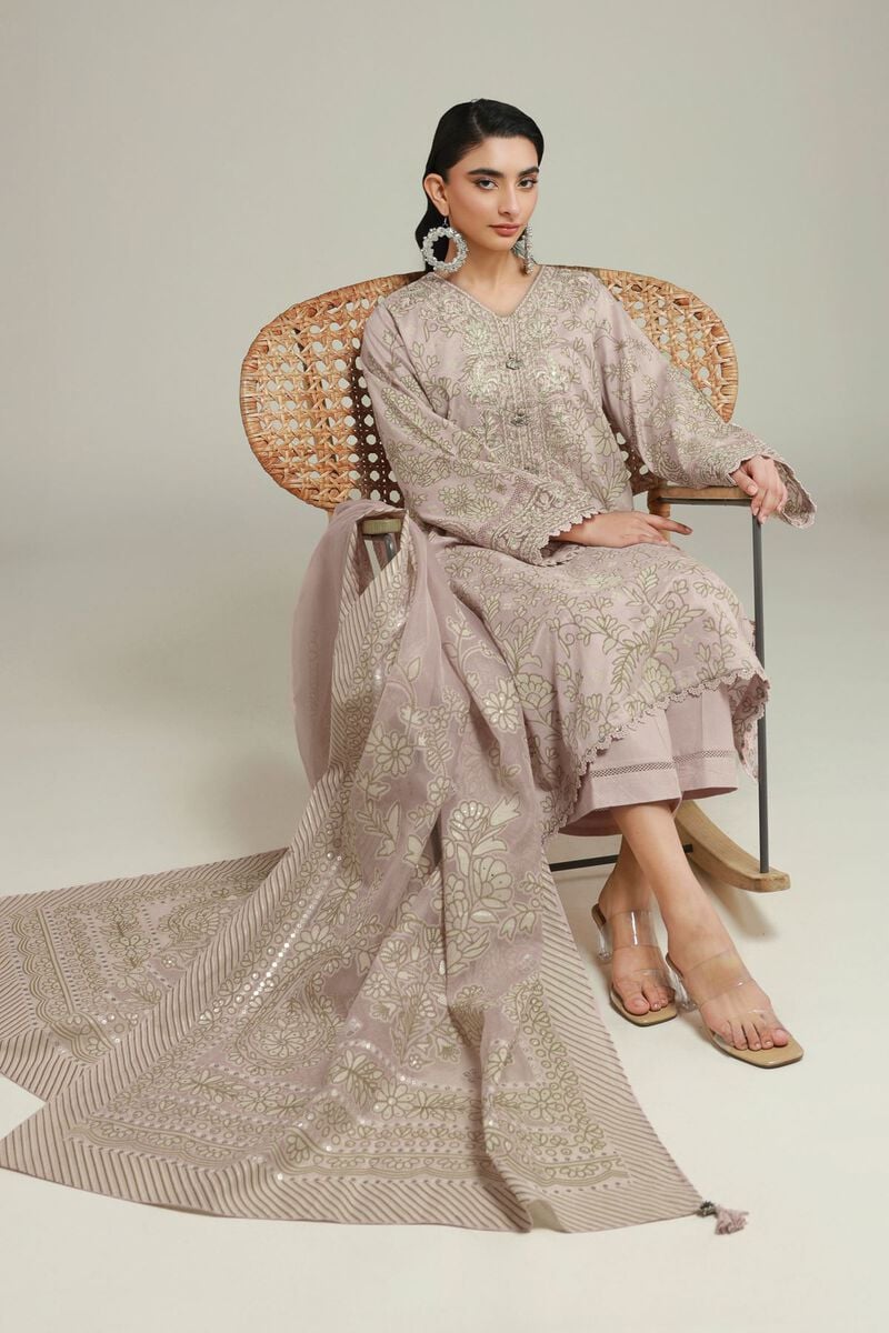 Embroidered | Cambric | Cambric 3-piece Set | USD 85.00