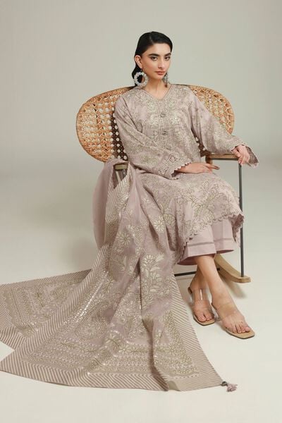 Embroidered | Cambric | Cambric 3-piece Set | USD 85.00