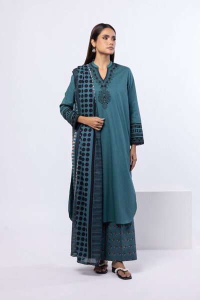Embroidered | Crosshatch Poplin | Kurta | USD 25.00