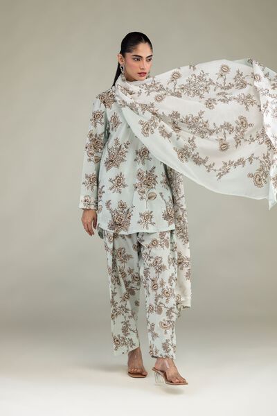 Embroidered | Lawn | Mint Lawn Dupatta | USD 25.00