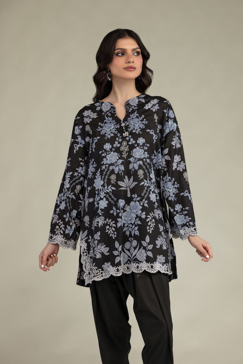 Embroidered | Lawn | Black Lawn Kurta | USD 35.00