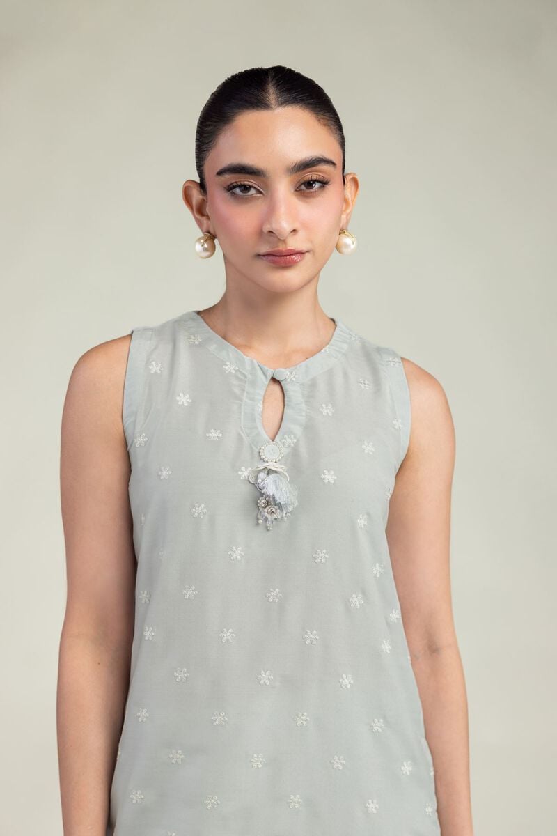 Embroidered | Arabic Lawn | Lawn Sleeveless Kurta | USD 35.00