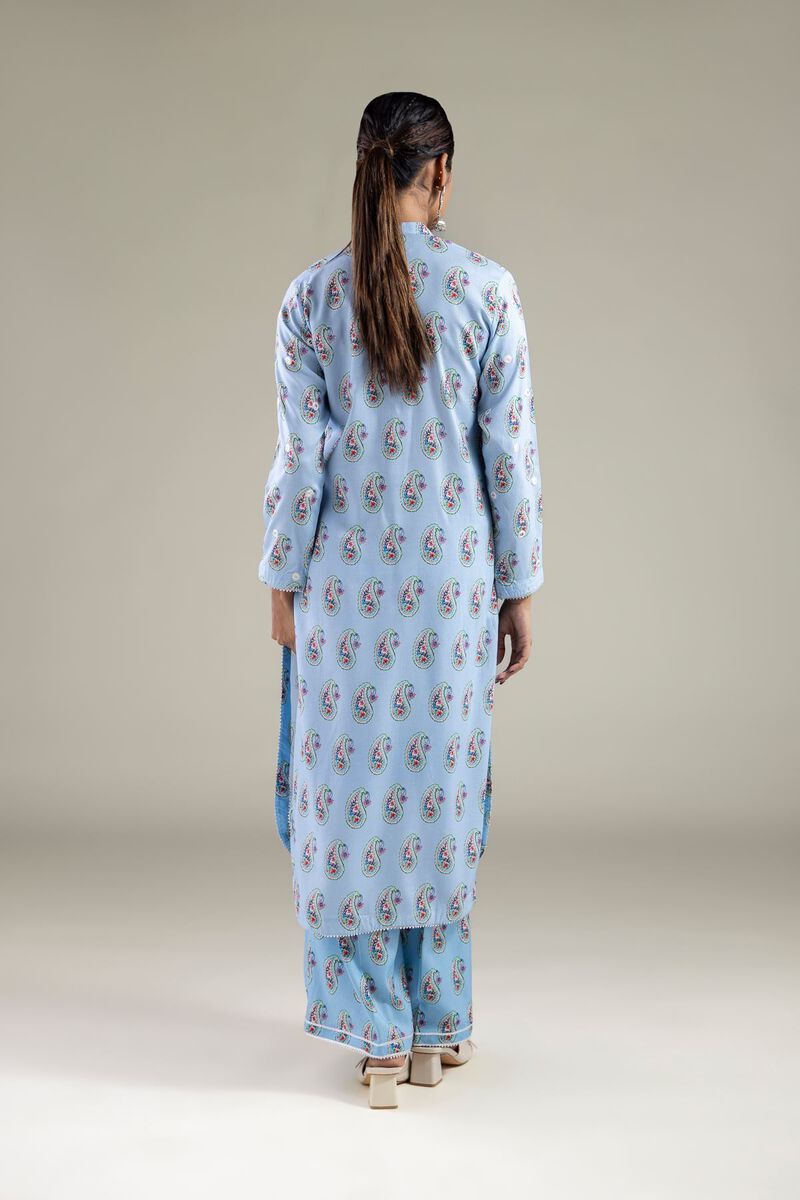 Embroidered | Viscose | Paisley Band Collar Kurta | USD 35.00