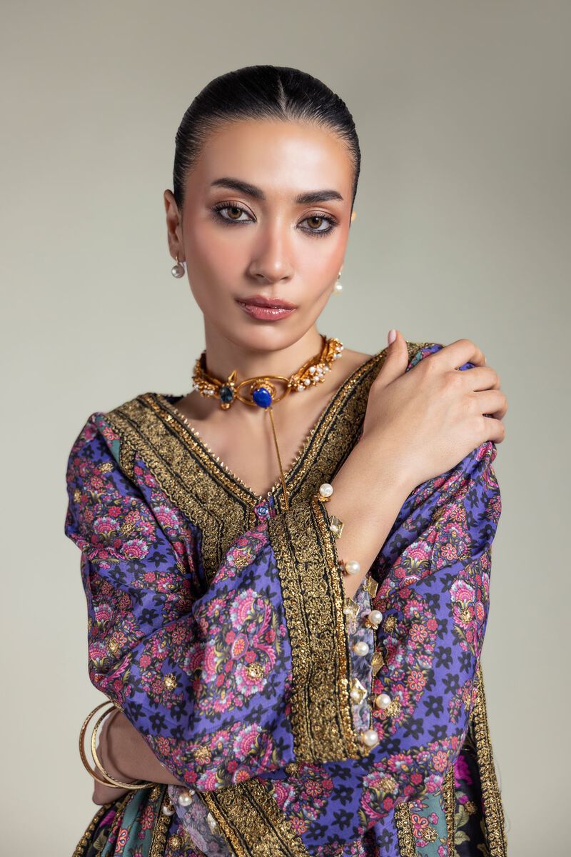 Embroidered | Raw Silk | Floral Co-ord Set | USD 125.00